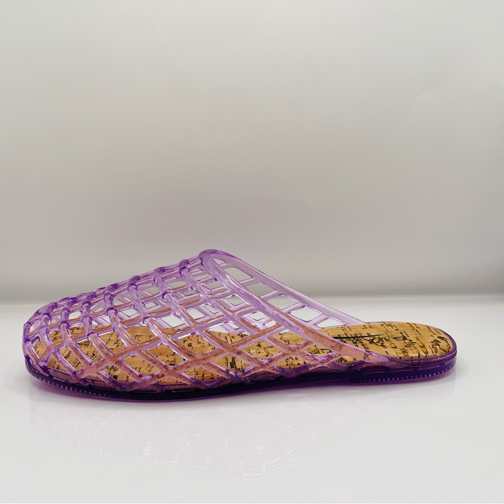 Glaze Purple Transparent Woven Slip-On Mule - Picture 2 of 4